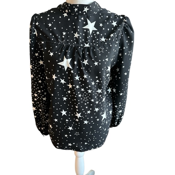 Loft cream and black tie neck blouse size small - Picture 2 of 3